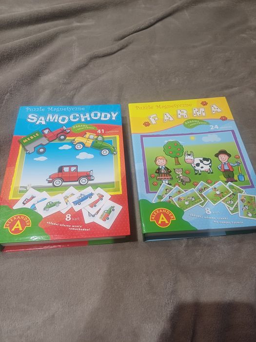 Samochody  i farma puzzle magnetyczne