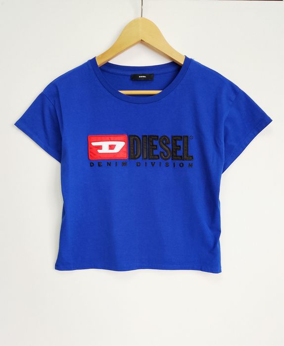 Diesel damski t-shirt na lato top granatowy XXS / XS