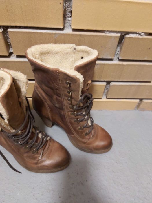 Brązowe buty, 41, skóra naturalna.