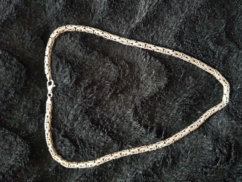srebny naszyjnik proba 925 splot krolewski  96.4gr 1100zl