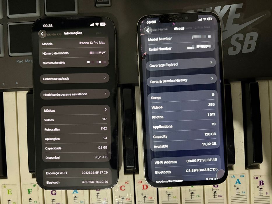 Iphone 12 pro max partido bloqueado para a Nos e 13 pro max  100%