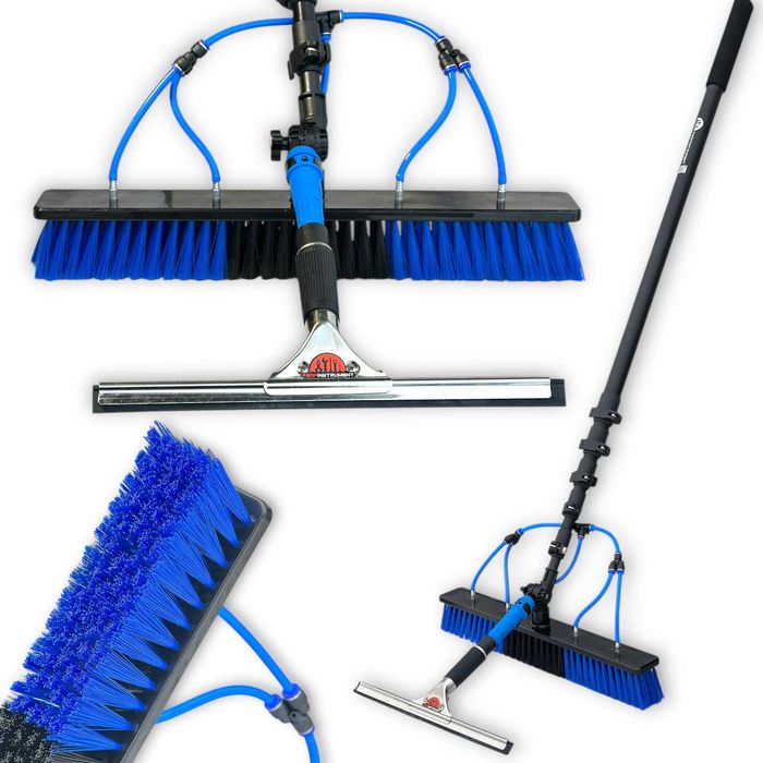 Телескопічна миюча щітка для вікон та сонячних панелей 7м (500 мм)