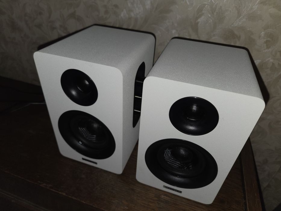 Sanyun SW208 głośniki aktywne Bluetooth 5.0 USB DAC 24-bit 60W białe 2 szt JAK NOWE