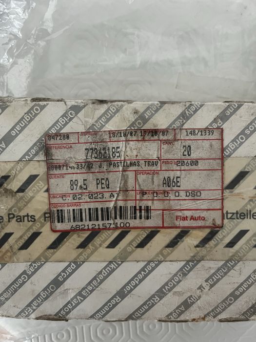 Pastilhas travao BOSCH Fiat/Alfa Romeo/Lancia