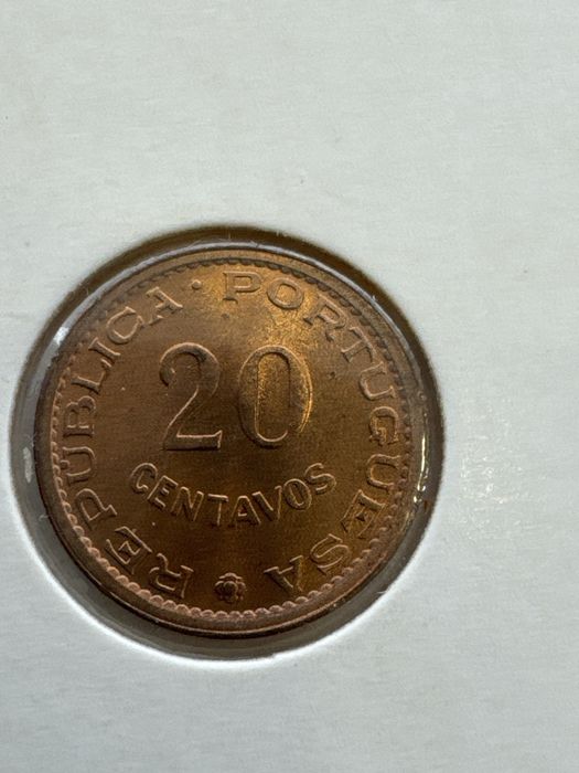 Moeda 20 cts Moçambique 1974 FDC