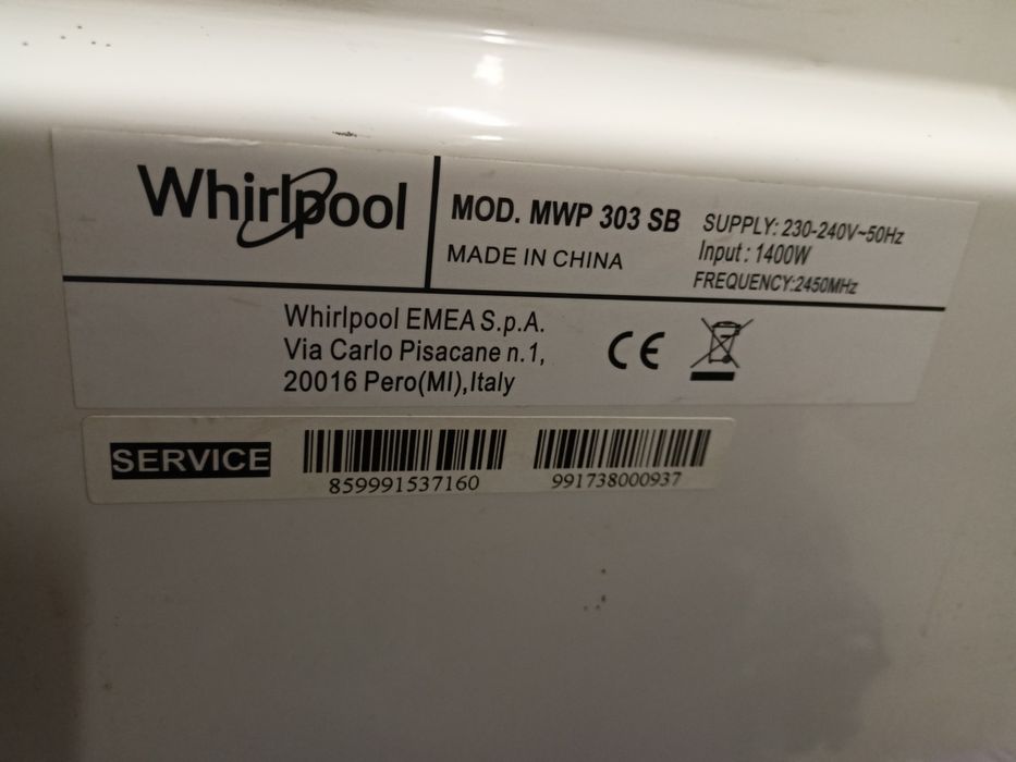 Kuchenka mikrofalowa Whirlpool cook 30