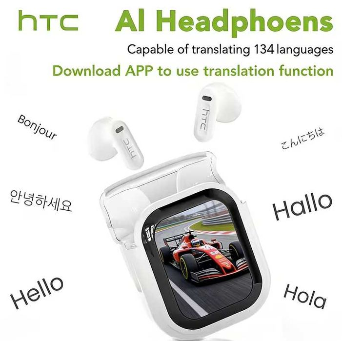 Бездротові навушники HTC NE20 Bluetooth та AI перекладачем