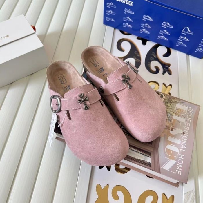клоги Birkenstock x Chrome Hearts./ тапки біркеншток