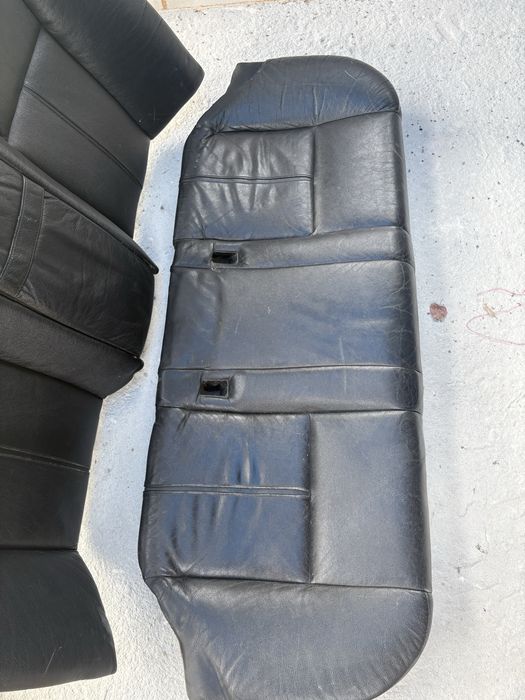 Komplet foteli skórzanych czarnych BMW E39 sedan