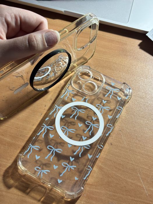 3 Capas para iPhone 15 e Espelho Olho de Peixe