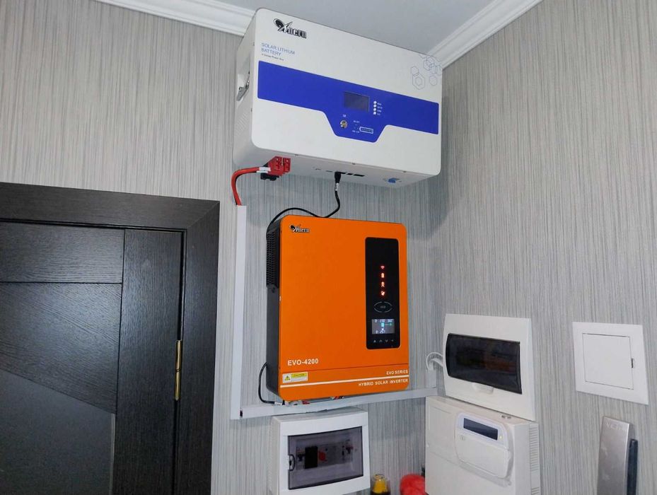 ‼️ Комплект ДБЖ 4,2kW інв 4,2кВт + батарея 4.86кВт/г Резервне живлення