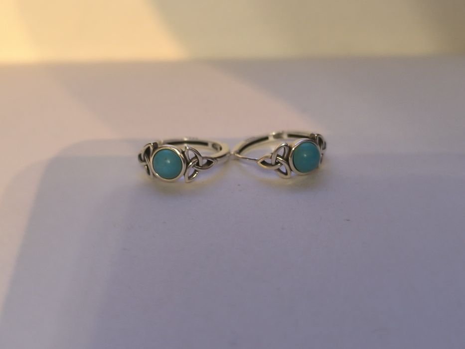 Сережки, серьги нежные с бирюзой 925 проба