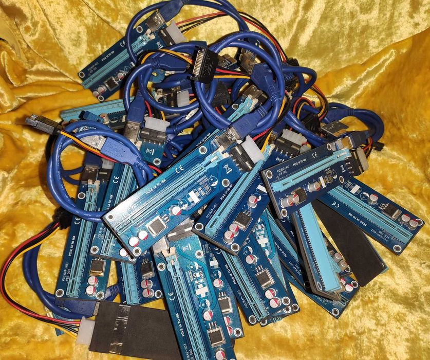 Райзеры б/у Riser ver 005 , USB 60см, molex, рабочие