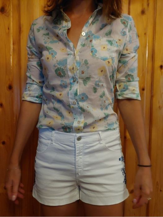 Bawełniana koszula w kwiaty