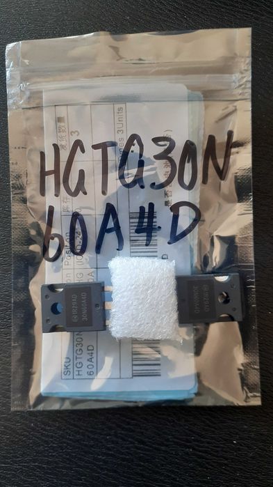 Dois transistor IGBT HGTG30N60A4D (600V - 75A-150A) - Novos