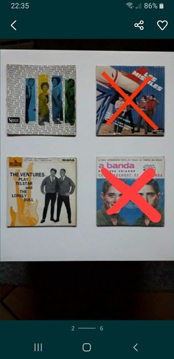 Vários discos singles