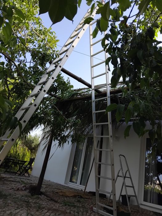 Escada dupla (2×17) degraus com 8,5m