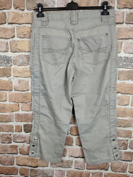 Jensen szare damskie proste spodnie 3/4 rozm. 40