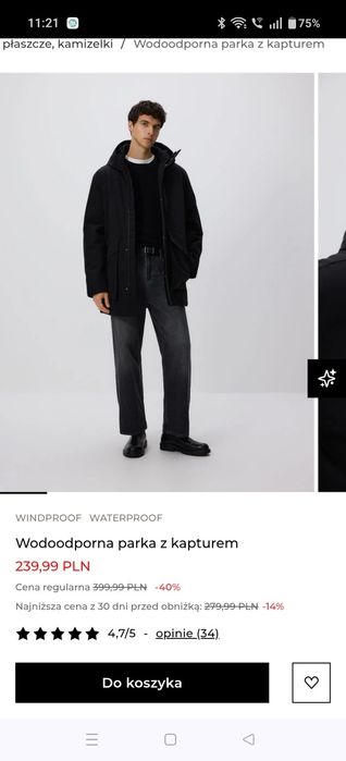 Kurtka męska z kapturem