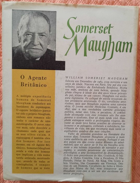 O agente britânico, Somerset Maugham