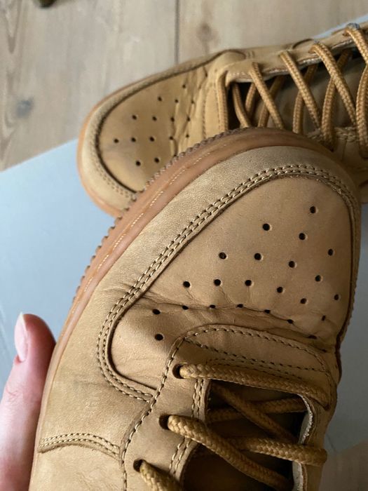 Nike Air force 1 Flax Beżowe Camel