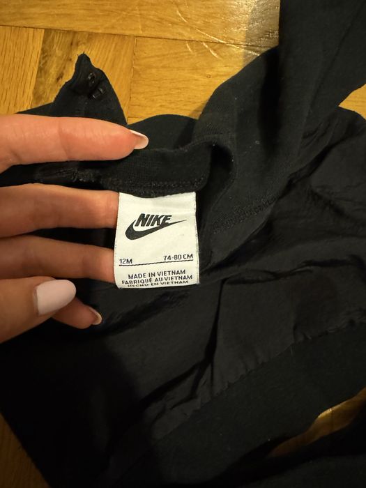 NIKE AIR Zestaw bluza i spodnie dresowe czarne rozmiar 74/80