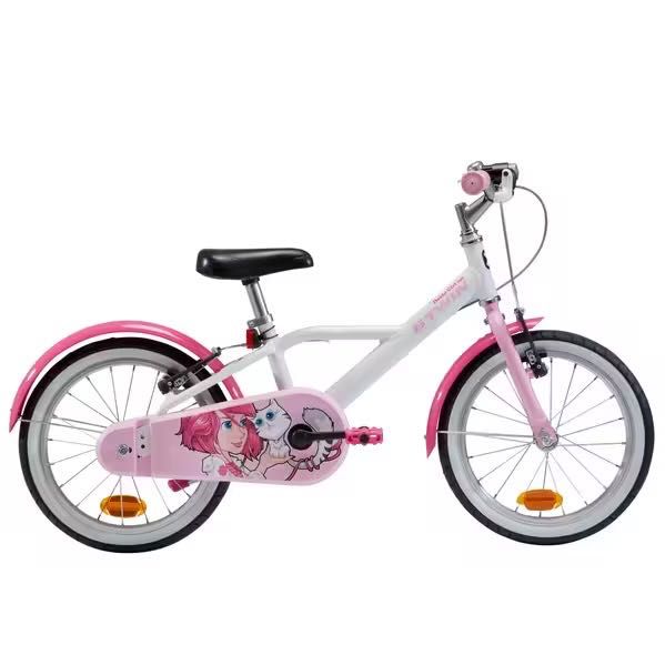 Bicicleta Criança 4,5-6 anos Decathlon 500 Doctor Girl B'TWIN roda 16"