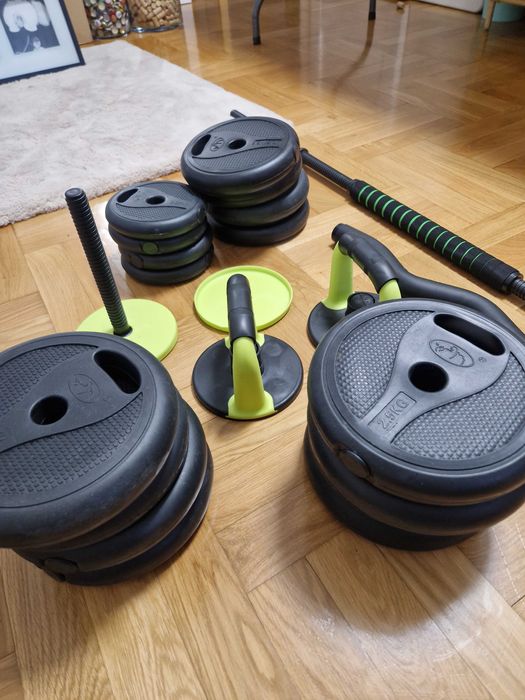 HANTLE 40kg 4w1 KETTLE 2x20 regulowane, gryf prosty, łamany, sztanga