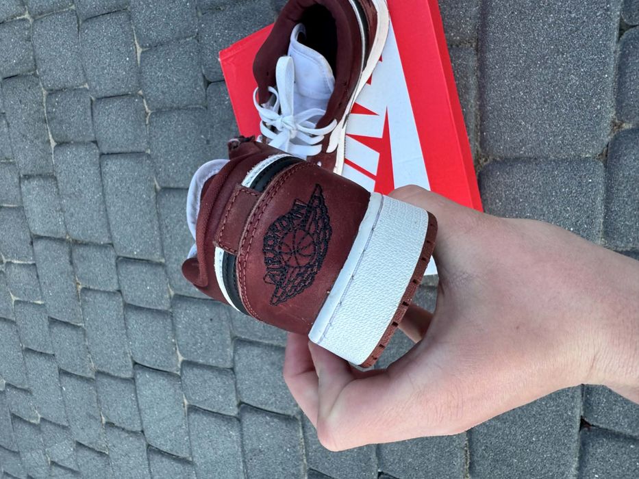 BUTY Air Jordan 1 Low Bordeaux • Oryginał • Rozm 36,5 EUR• Uszkodzone