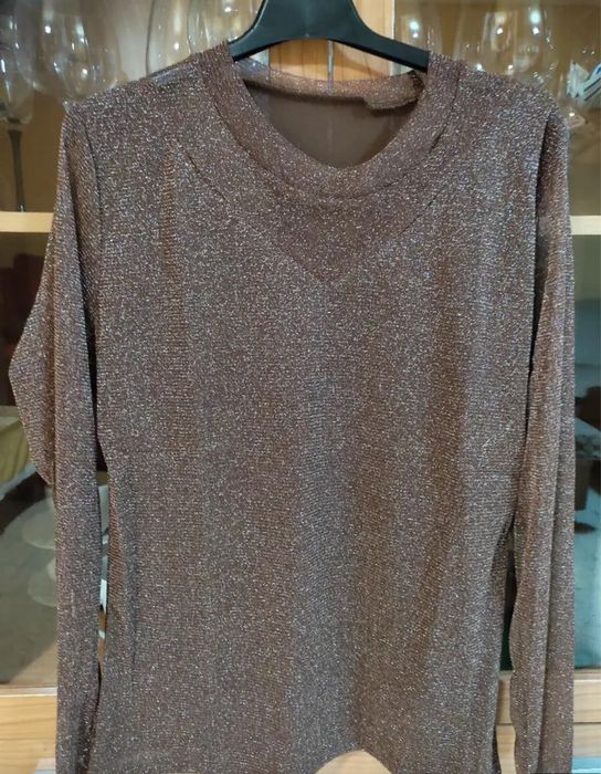 Кофта полу прозрачная женская блестящяя