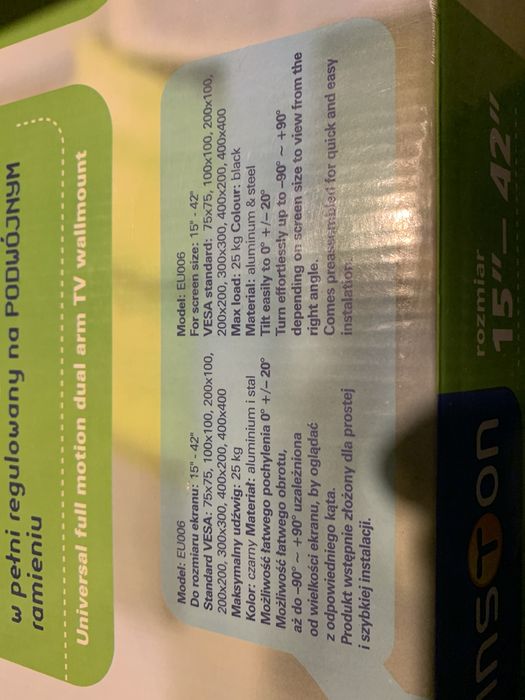 Uchwyt ścienny do telewizora reinstor eu006