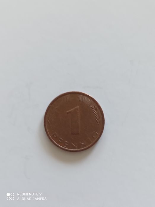 2 monety pfenning z 1968r i 1971r