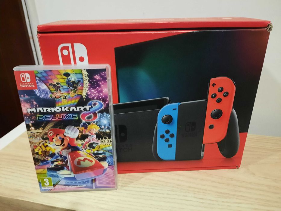 Consola Nintendo V2 + jogo Super Mário