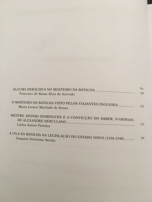 Vila da Batalha/ STVDIVM DILECTVM/ Estudos sobre o Poder