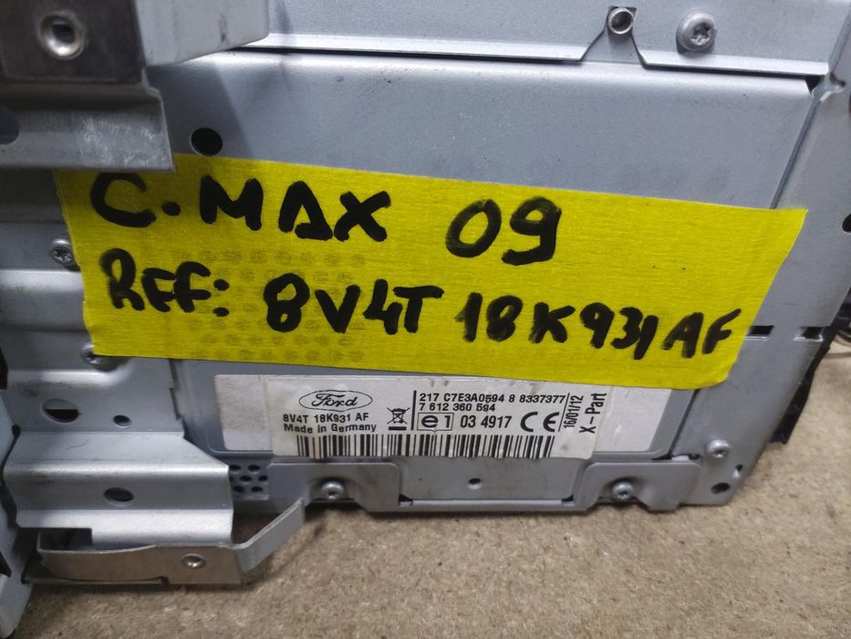 Display Radio Central Ford C-Max Ref: 8V4T18K931Af 2007 - 2010