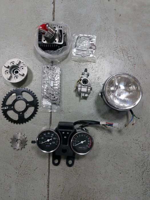 Комплект цепь и звезды для мото дельта альфа