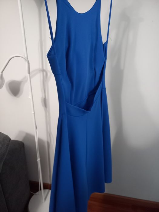 Vestido curto azulão