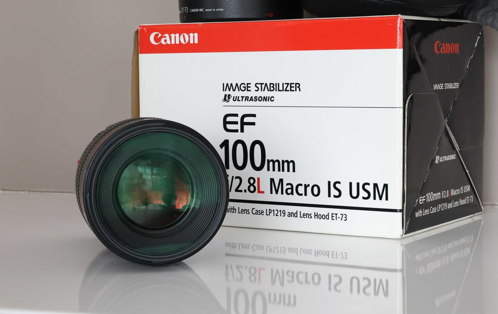 Obiektyw Canon EF 100mm f/2.8L Macro IS USM + UV | Idealny | Komplet (3554B005)