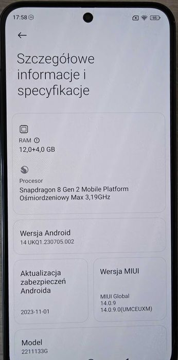 Smartfon Xiaomi 13, 12/512 GB, Gwarancja