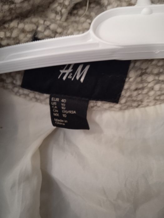 Płaszcz h&m wełna 67%