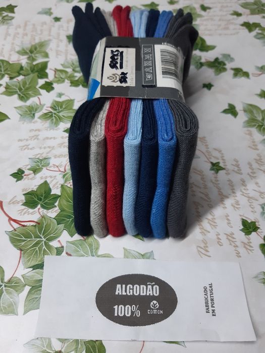 13 + 13 pares de meias em algodão bom