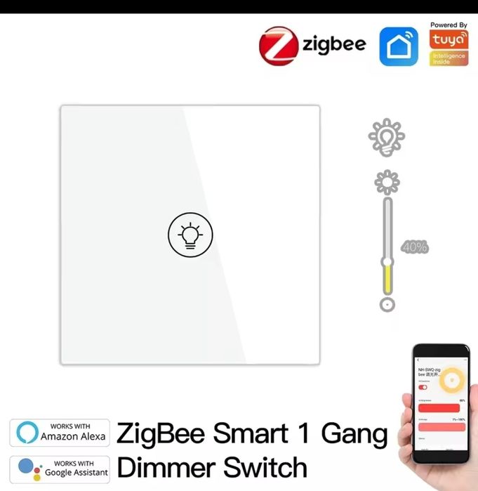 Выключатель zigbee диммируемый Moes ZS-EUD