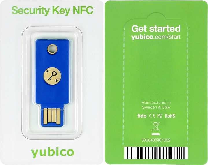 Апаратний ключ безпеки Security Key NFC by Yubico (USB-A) | Прошивка 5.4.3 | FIDO2