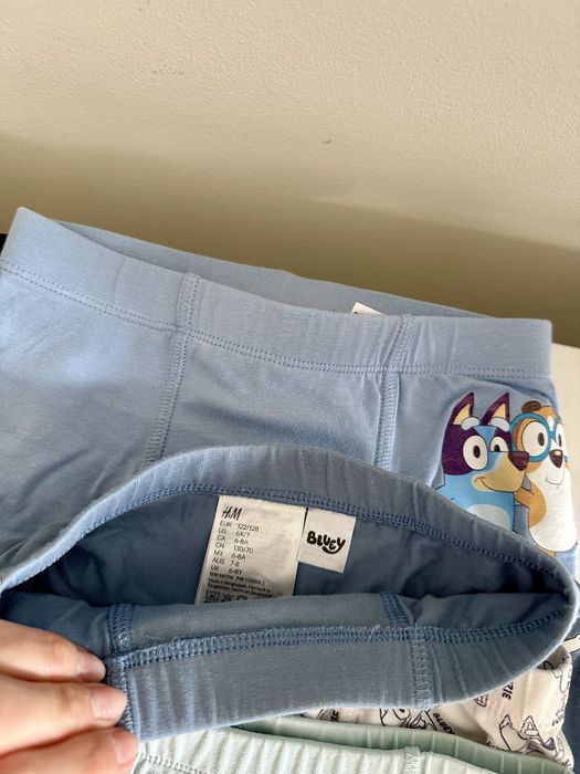 9 szt dziecięcych bokserek majtki dla chłopca h&m 122/128 bluey