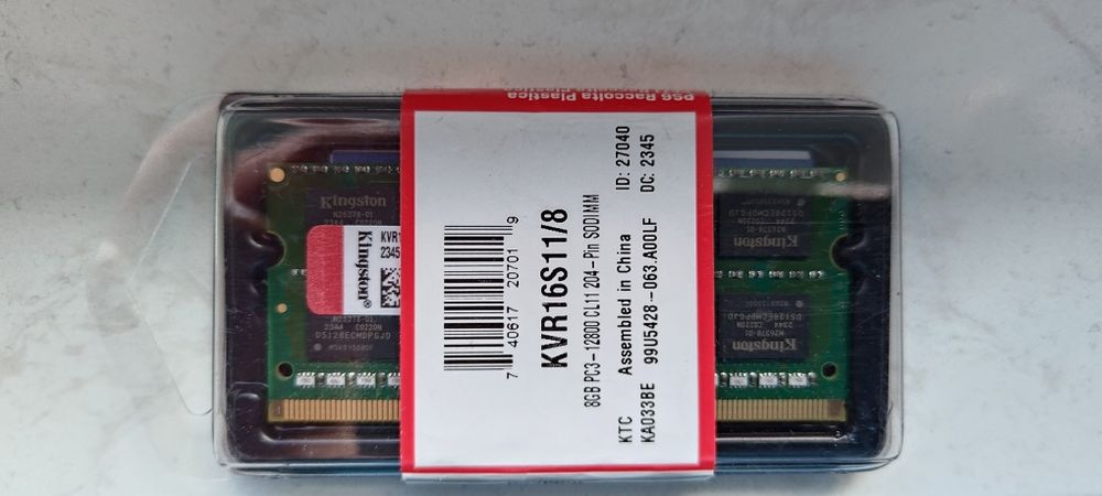 Pamięć Kingston 8 GB DDR3 SODIMM 1600Mhz