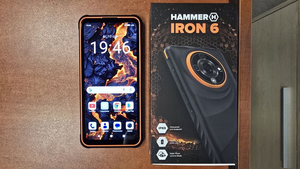 Hammer Iron 6 Dual Sim 128GB/6GB RAM czarny, stan bdb, gwarancja
