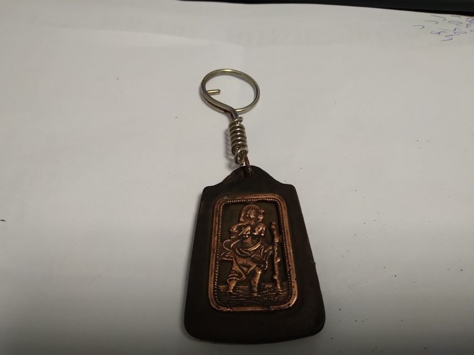 Brelok kierowcy Św. Krzysztof modlitwa Vintage