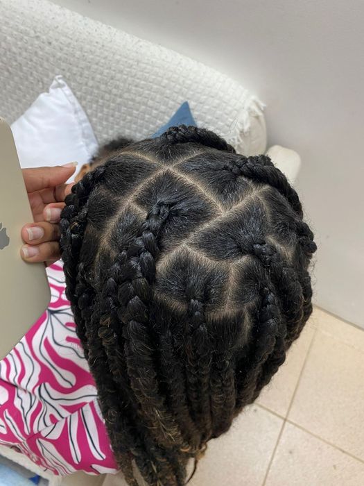 Tranças africanas com estilo.