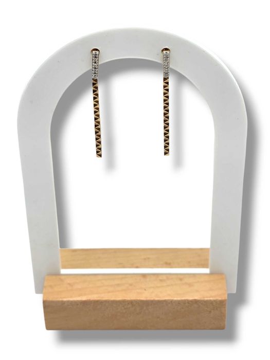 złote kolczyki z diamentami ! 10sztuk