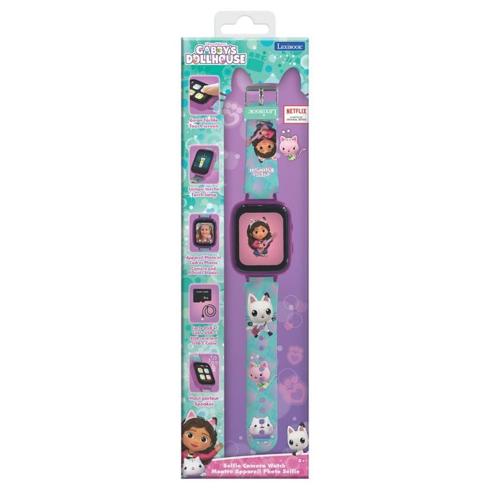 Zegarek Smartwatch Z Kamerą Gabby's Dollhouse Lexibook Dmw070Gdh. Nowy Produkt